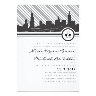 Personalized Chicago Invitations Custominvitations4u Com Retro Wedding Invitation Chicago