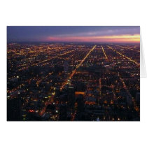 chicago night greeting cards