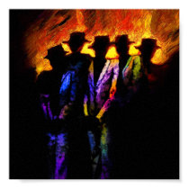 Chicago nights on canvas posters