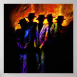 Chicago nights on canvas posters