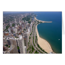 Chicago panoramic view greeting cards