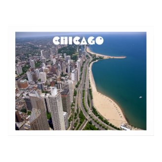 Chicago panoramic view poster print