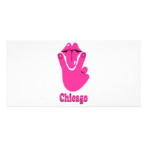 Chicago Pink photo cards by pantsdownshirtscom Chicago Pink photo cards