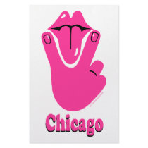 Chicago Pink stationery by pantsdownshirtscom Chicago Pink stationery