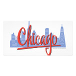CHICAGO-RED CUSTOM PHOTO CARD