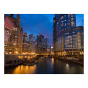 Chicago River At Night posters