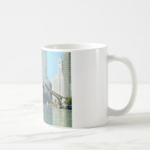 Chicago River Westward View Coffee Mugs