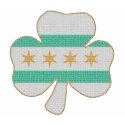 Chicago Shamrock Flag t shirts