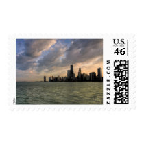 Chicago Skyline 2 Postage Stamp