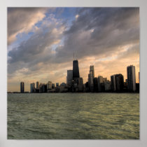 Chicago Skyline 2 Posters