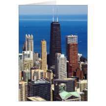 Chicago Skyline and landmarks Greeting Cards