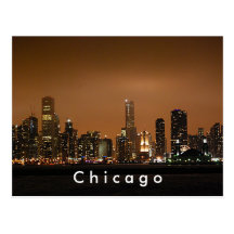 Chicago Skyline at Navy Pier Post Cards