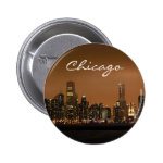Chicago Skyline at night at Navy Pier Button Chicago Skyline at night at Navy Pier Button