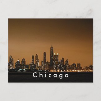 Chicago Skyline at the John Hancock Center postcard