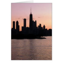 Chicago skyline greeting cards