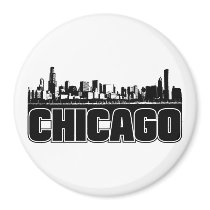 Chicago Skyline magnets by TurnRight Chicago Skyline magnets