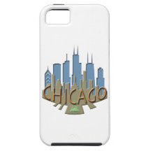 Chicago Skyline newwave beachy iPhone 5 Covers