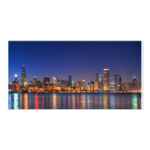 Chicago skyline personalized photo card