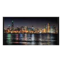 CHICAGO SKYLINE PICTURE CARD