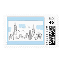 Chicago Skyline postage