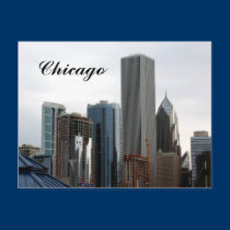 Chicago Skyline postcard by raynbow_smile Chicago Skyline postcard