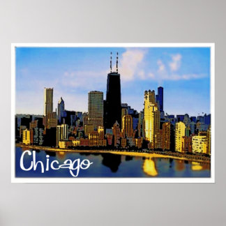 Chicago Skyline Posters | Zazzle