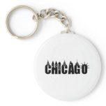 Chicago Skyline Skyscraper City Pride Key Chain
