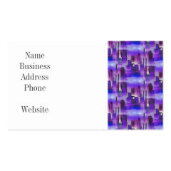 Chicago Skyline Urban Art in Purple and Blue Business Card Template