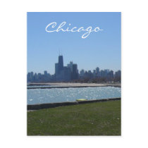 chicago skyline waters postcards