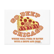 Chicago Style Pizza Postcard