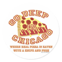Chicago Style Pizza stickers by Touristfort Chicago Style Pizza stickers