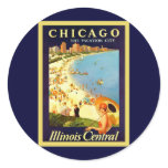 Chicago ~ The Vacation City ~ Vintage Travel Sticker