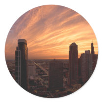 Chicago Twlight Round Stickers