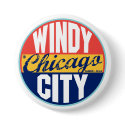Chicago Vintage Label button