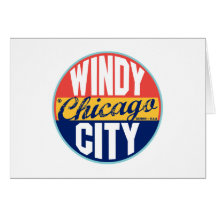 Chicago Vintage Label Greeting Card