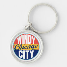 Chicago Vintage Label Key Chains
