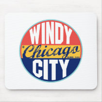 Chicago Vintage Label Mousepads