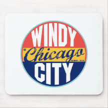 Chicago Vintage Label Mousepads
