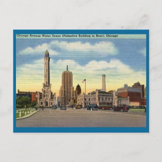 Chicago Water Tower Vintage postcard