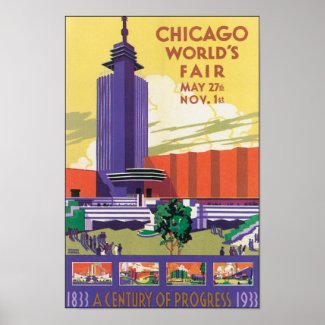 Chicago World's Fair Poster 1933 print