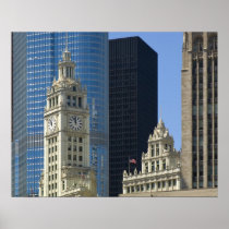 Chicago, Wrigley Building with Trump Hotel &