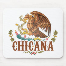 Chicana Mexico Coat of Arms Mousepad