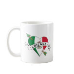 Chicana Tattoo Heart with Mexican Flag mugs