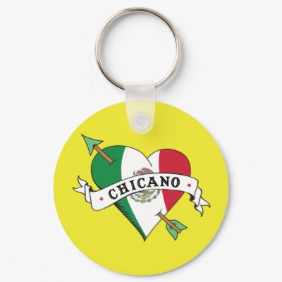 Torn Skin Tattoo Designs on Chicano Tattoo Heart With Mexican Flag Key Chain By Latinatees