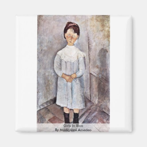 Chicas en azul de Modigliani Amedeo Iman De Frigorífico