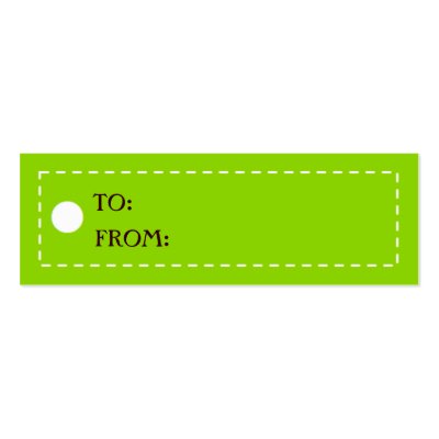 CHICEST GIFT TAGS - Customized Business Card Templates by boomarketing