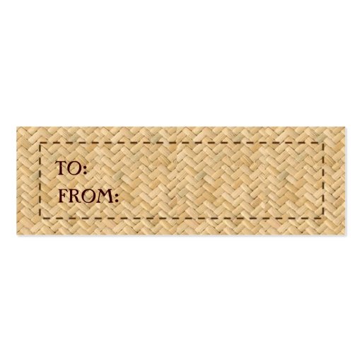 CHICEST RATTAN GIFT TAG BUSINESS CARDS (front side)