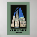 Chichester Cathedral 1920s-style retro poster