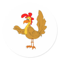 ChiChi Chicken Round Sticker