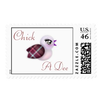 Chick, A Dee, plaid, pretty, stamp stamp